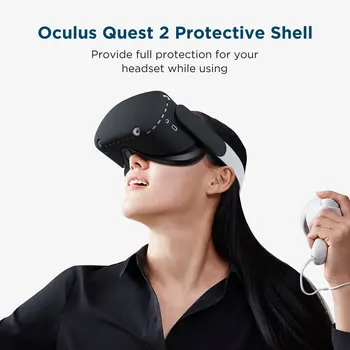 Kiwi Dizaino Silikoninis Apsauginis Dangtelis Korpuso Atveju Oculus Quest 2 VR Ausines Padengti Anti-Įbrėžimų, Su Dviem Šoniniais Apsaugos