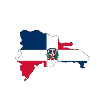 Klasikinis Mados Automobilių Lipdukas Dominikos Respublikos Vėliava Žemėlapis Vinilo Decal Padengti Įbrėžimų už Tiguan 