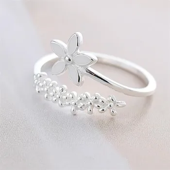 Korėjos Stiliaus Daisy Gėlių Elegantiškas Atidarymo Žiedų Moterų Reguliuojamas Vestuves Piršto Sužadėtuvių Žiedai Pareiškimą Papuošalai Dovana