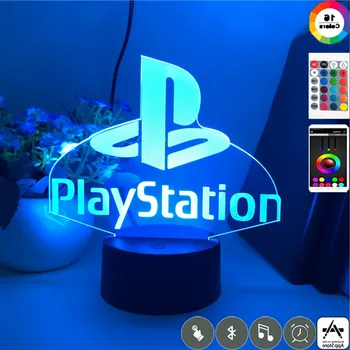 Laikrodis Bazės Stalo Lempa Playstation SCE Žaidimą Prekės Unikalus Gimtadienio dovana Vaikams Dropship Tiesioginio Tiekimo Atmosfera Dekoras