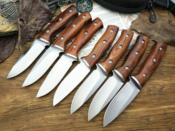 LCM66 medžioklės tiesus peilis taktinis knifeFixed Peiliai,plieno, galvutė+kieto medžio rankena, Išgyvenimo Peilis,Kempingas Gelbėjimo tools Peilis