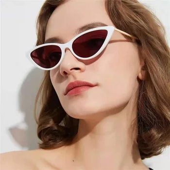 Mados Cat Eye Akiniai nuo saulės Moterims Prekės ženklo Dizaineris 2021 Retro Prabanga Mažas Derlius Saulės Akiniai Moterims Atspalvių gafas de sol mujer