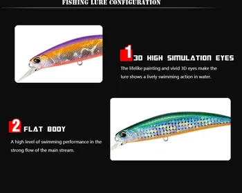 Mavllos Japonija Nuskendo Wobblers Žvejybos Masalas 95mm 15g Modeliavimas 3D Akis Sunku Masalas Bass Lydekų, Karpių Žvejyba Žvejyba 3pcs/daug