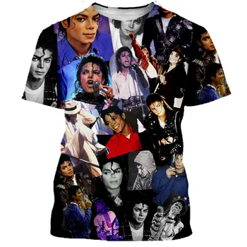 Michael Jackson Marškinėliai Vyrams/moterims 3D Spausdinti marškinėliai Atsitiktinis Harajuku Stiliaus Marškinėlius Streetwear Viršūnės