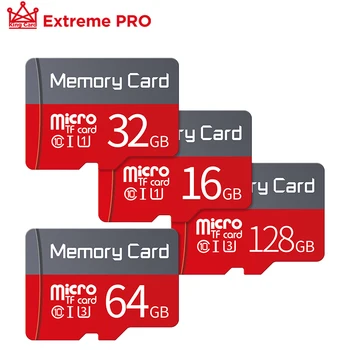 Micro sd kortelę 32gb 64gb 128 gb atminties kortelė 16GB 8GB 4GB mėlynas, 