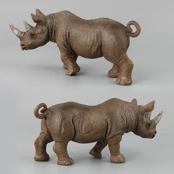 Mielas Modeliavimas Raganosio Kolekcines Laukinių Gyvūnų Figūrėlių, Rhino Plastikiniai Modelis Švietimo Žaislas