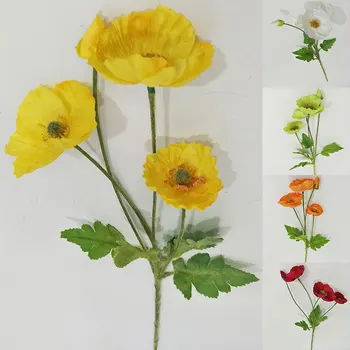 Mini Aguonos Dirbtinių Gėlių Modeliavimas Šilko Netikrą Gėlių Namuose Šalis, Vestuvių Dekoravimas Fotografijos Dekoratyvinės Gėlės Prop Naujas