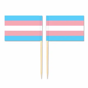 Mini Vaivorykštės Vėliava dantų krapštuką Vėliavos 300pcs Lesbiečių, Gėjų LGBT Transseksualų Pansexual Biseksualų Brootherhood