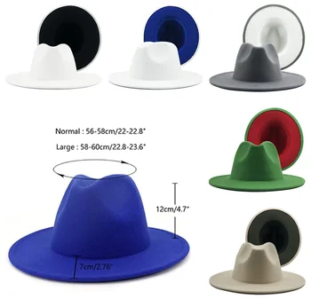 Mišrios spalvos Džiazo skrybėlės kaubojaus skrybėlę moterų ir vyrų žiemos vyrų bžūp raudona su juodos vilnos melonik skrybėlę didmeninės