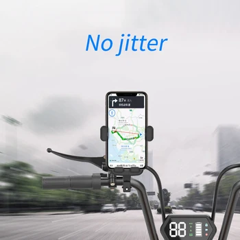 Motociklo galinio vaizdo veidrodis mobiliojo telefono laikiklis stabdžių purtyti Dviratis Paspirtukas Mobiliojo Telefono GPS Rankenos, Apkaba Laikiklis Stovėti Turėtojas