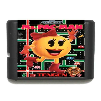 Ms. Pac-Man 16 bitų MD Žaidimo Kortelės Sega Mega Drive Genesis