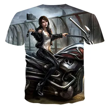 Nauja Vasaros 2020 Vyrų 3D Spausdinimo Motociklo Stiliaus marškinėliai Quick Dry 3D Spausdinimo svetimas dalykų marškinėliai vyrams drabužius dragon XXS-6XL