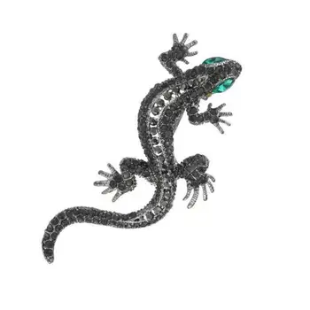 Naujas mielas gyvūnų formos, mėlynos kūno žalios akys gecko sagė efektingas moterų mados juvelyrikos gyvūnų retro stiliaus dygsnio dovana