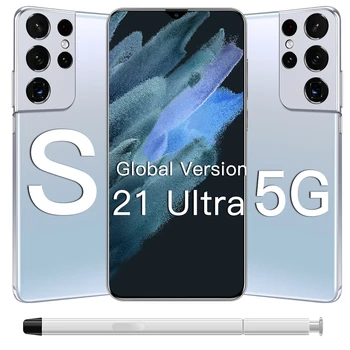 Naujausias Pasaulio Versija Samsug S21Ultra 5G 16GB 512 GB 6.7 Colių Android11 Išmanųjį telefoną 6800mAh Visą Ekraną Deka Core LTE Tinklo Telefono