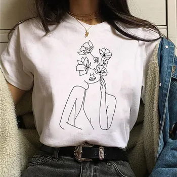 Naujų moteris mados trumpas rankovės marškinėliai Harajuku Graphic Marškinėliai Moterims Topai O-kaklo Balta Tees Juokingi Merginos Marškinėlius Plius Dydis XXXL