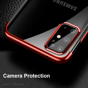 Note20Ultra Atveju Prabanga Danga Minkšta Telefono Dangtelį Samsung Galaxy Note20 20 Pastaba Ultra 5G Atvejais Silikonas atsparus smūgiams Coque 