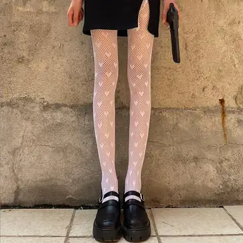 Nėriniai Mielas Black G Kojinės, Pėdkelnės, Kelnės Japonijos Gotikos Moterims Patinka Siuvinėjimas Punk Pėdkelnės Lolita Dark Žvejybos Tinklas Broilerių