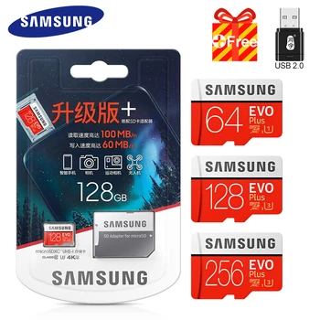 Originalus Samsung micro sd kortelės, Atminties Kortele 128 GB 64GB 256 GB Class10 SDXC U3 4K tarjeta micro sd TF Flash Kortelės išmaniųjų telefonų