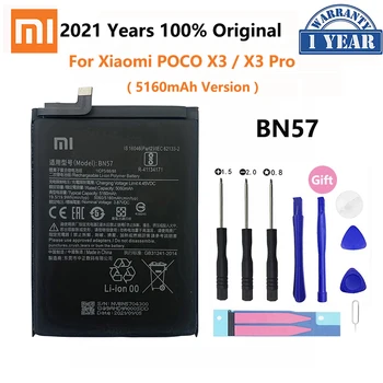Originalus Xiao mi BN61 BN57 6000mAh Telefono Baterija Xiaomi Pocophone X3 Poco X3 Pro Pakeitimo Baterijas Bateria