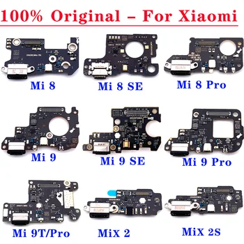 Originalus Įkroviklis Valdybos Flex PCB Už Xiaomi Mi 8 9 Lite 9 Se 9T Pro Mix 2 2S Poco X3 USB Jungtis Dock Įkrovimo Flex Kabelis