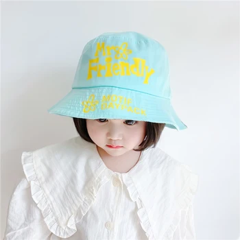 Pavasarį, Vasarą Vaikų Berniukų, Mergaičių Žvejų Skrybėlės Minkštos Medvilnės Baby Sun Skrybėlės Puikus Laiškas Modelis Kibirą Paplūdimys Skrybėlės Kepurės