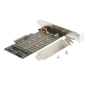 PCI-E M2 Adapteris NVME PCI-E Konverteris PCI Express X4 Adapterio plokštę Kompiuterio Aksesuaras M-Key NVME B-Raktas SATA