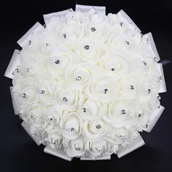 Pincushions Dirbtinių Gėlių Nuotakos Puokštė Perlai Hydrangea Vestuves Priedai Bridesmaid Sagė