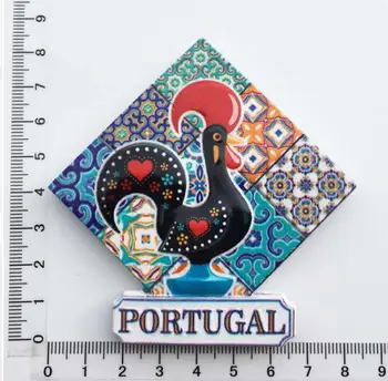 Portugalija Gaidys Lisabonos Tramvajumi Gitara, Šaldytuvas Magnetai, Kelionių Suvenyrai, Šaldytuvas, Lipdukai, Dovana, Namų Dekoracijos