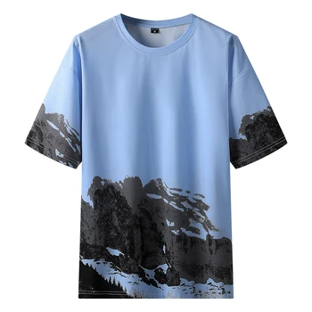 Porą Hip-Hop Vasaros Vyrų T-shirt 2021 naujas medvilnės Priežastinis Mados O-kaklo drabužius spausdinti Prarasti Tees Harajuku trumpomis rankovėmis T-shirt