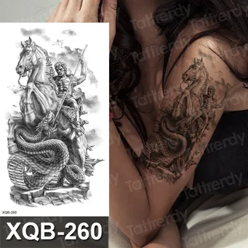 Rankos Rankovių Tatuiruotės Black Dragon Dreamcatcher Vandeniui Laikinai Tatto Lipdukas Buriavimo Kompasas Kūno Menas Netikrą didelis, Tatuiruotė Moterims
