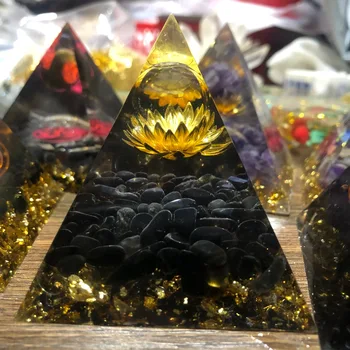 Rankų darbo Ametistas Krištolo Rutulys, Piramidė 70mm su Obsidianas Akmens Reiki Chakra Energijos Surinkimo Namų Dekoro