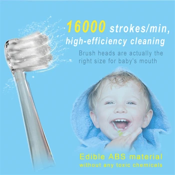 SG-902 Profesinės seago vaiką kūdikio sonic elektros dantų šepetėlį protingas vibracijos su LED šviesa ir smart 