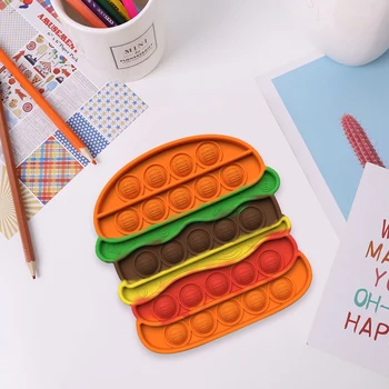 Silikono Stumti Burbulas Hamburger Fidget Žaislas Vaikams Autizmą Reikia Antistress Žaislai Vaikams Anksti Švietimo Žaislai Išskleidimo Žaislai