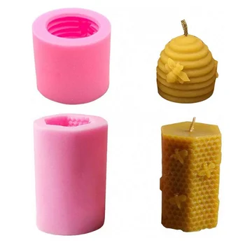 Silikono Žvakių Liejimo 3D Bičių Formos, liejimo Formos Medaus Avilys Formos Žvakė Priėmimo Supplie Priemonė Rankų darbo 