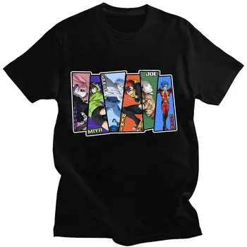 SK8 Infinity Langa Anime Medvilnės Mados Atsitiktinis Trumpas Rankovėmis vyriški Pavasario Vasaros Negabaritinių Hip-hop Laisvi, Juoda T-shirt