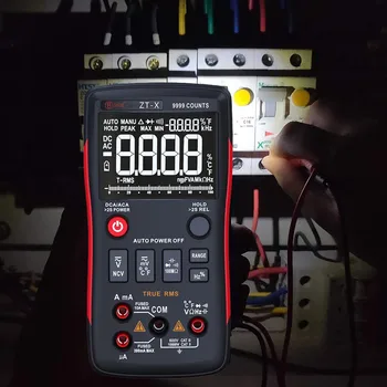 Skaitmeninis Multimetras Testeris 9999 BSIDE ZT-X Trigubas Ekranas Temperatūra Voltmeter ACDC Įtampos NCV Ohm Hz Diodų Talpą, Testeris