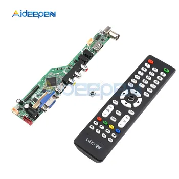 Skaitmeninis Signalas, LCD TV Valdiklio Tvarkyklę Valdybos VGA/HDMI suderinamus/AV/TV/USB Sąsaja Vairuotojo Lenta su Nuotolinio Valdymo
