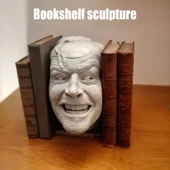 Skulptūra Šviečia stovas knygoms Biblioteka Štai Johnny Skulptūra Dervos Darbalaukio Ornamentu Knygų Lentyna DSS899