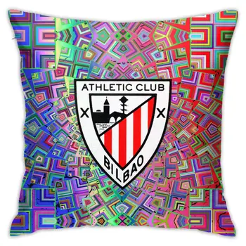 Sporto Klubas,, Pagalvėlės, Dekoratyvinės Pagalvėlės, Namų Dekoro Mesti Pagalvę Para Sofa-Athletic Bilbao Futbolo Klubo Logotipas paspaudę Pagalvės užvalkalą
