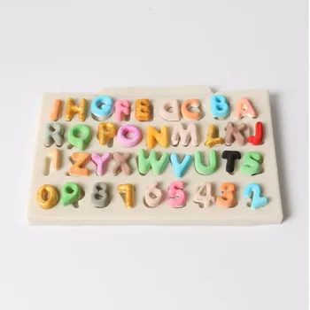 Tortas dekoravimo priemonės silikono šokolado pelėsių raidžių ir skaičių minkštas formų slapukus bakeware įrankiai