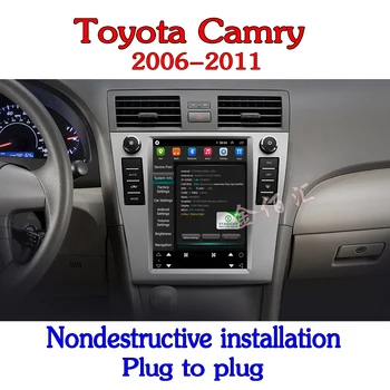 Toyota Camry 6 XV 40 50 2006 - 2011 Už Tesla stiliaus ekrano Automobilio Radijo Multimedia Vaizdo Grotuvas, Navigacija, GPS Android Nr. 2din 2 di