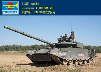 Trimitininkas 09587 1:35 rusijos T-80BVM MBT Plastikiniai modelis rinkinys Naujas