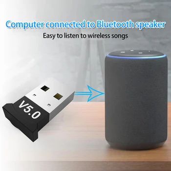 USB Bluetooth 5.0 Dongle Adapterį 4.0 PC Garsiakalbis Belaidės Pelės Muzikos Garso Imtuvas, Siųstuvas Aptx Bluetooth 5.0