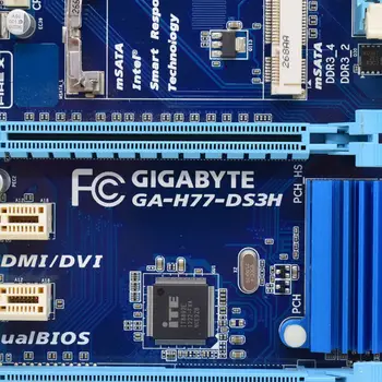 Už Gigabyte GA-H77-DS3H stacionaraus KOMPIUTERIO pagrindinės Plokštės H77 DDR3 LGA 1155 Intel 22nm Procesoriai USB3 ATX.0 Naudojamas Originalus Plokštė