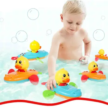 Vaikų Vonios Vandenį, Žaisti Žaislai, Grandinės, Irklines Valtis Plaukti Plūduriuojantis Animacinių Filmų Antis Kūdikiams, Kūdikių Ankstyvojo Ugdymo Vonios Kambarys Paplūdimio Dovanos