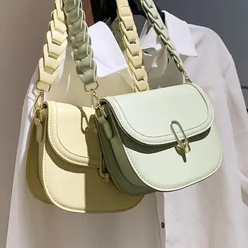 Vientisos spalvos Balno maišelį Apversti Pažastų Maišelį 2021 Naujas Aukštos kokybės PU Oda Moterų Dizaineris Rankinės Kelionės Petį Krepšys