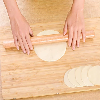 Virtuvės, medinis kočėlas virtuvės valgių kepimo įrankių priedai amatų kepimo minkštas pyragas apdaila tešlos vyniotinis