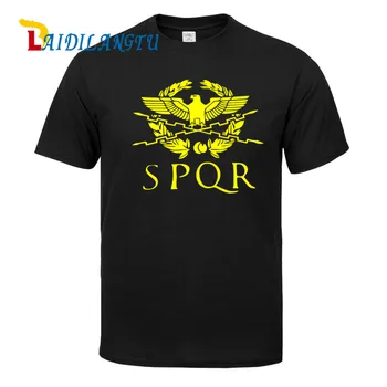 Vyrai t marškinėliai mados 2018 SPQR Romos Gladiatorių Imperial Golden Eagle hip-hop marškinėliai vasaros top hip-hop vyrų drabužiai.