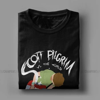 Vyriški Scott Pilgrim VS The World T Marškinėliai Grynos Medvilnės Drabužius Humoro Trumpas Rankovės O Kaklo Tee Marškinėliai Grafinis T-Shirt