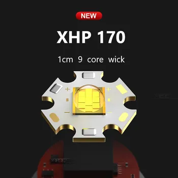 XHP170 Led Žibintuvėlis 18650 USB Įkraunamas Led žibintuvėlis Zoom Taktinis Flash Šviesos XHP90 Žibintų galingiausių Kempingas Vertus Lempos